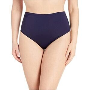 Anne Cole Navy Blue Plus Size Bikini Bottom Size 18W 3-Way Convertible New